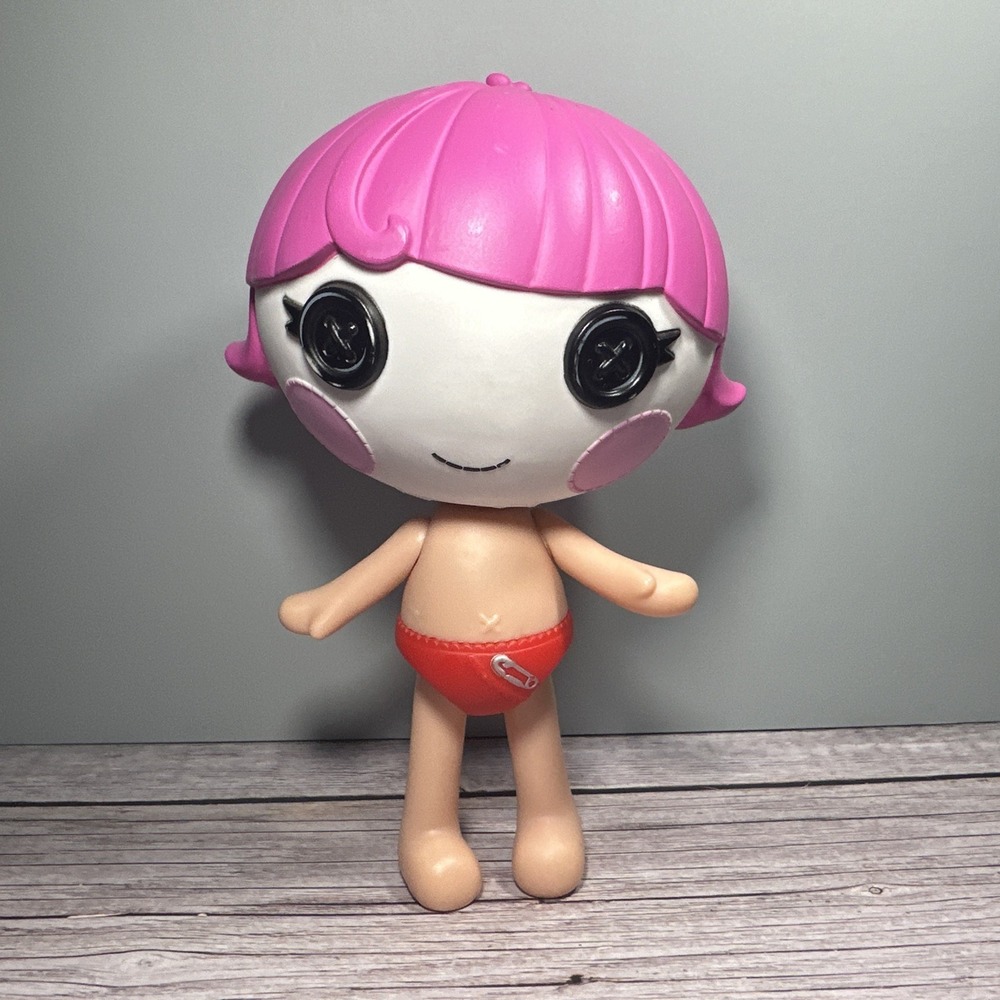 2012 LALALOOPSY Littles 7"‎ Sherri Charades Doll Pink Hair No Clothes 7"